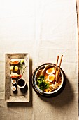 Ramen soup and sushi (Japan)