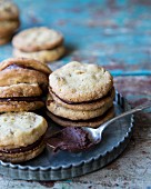 Biscuits with chocolate filling