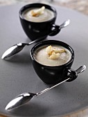 Cups of cauliflower soup