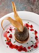 Lamb liver pate with fried parsnip ribbons gourmet editorial food
