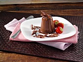 Chocolate strawberry panna cotta