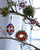 Decorative bead Christmas tree baubles