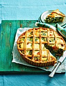 Lattice-topped Spinach and Egg Pie