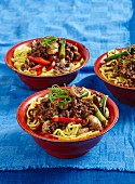 Beef and noodle stir-fry