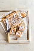 Almond cake on baking paper