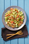 Tabouleh with tomatoes, cucumbers, mint and parsley