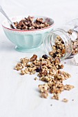 Homemade healthy granola with dates and pumpkin seeds (sugar-free, vegan)