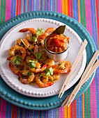 Tex-Mex shrimp with coriander and salsa