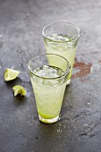 Lime water with ginger and crushed ice