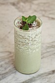 Grasshopper smoothie with peppermint liqueur