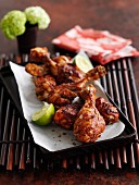 Sticky chicken drumsticks