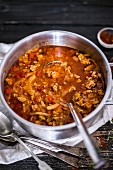 Stew with minced beef, cabbage, paprika and tomatoes (Eastern Europe)