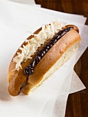 Hotdog with sauerkraut