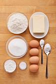 Ingredients for classic waffles