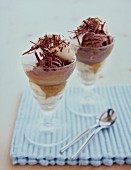 Chocolate ice cream sundaes