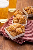 Cheese squares with caraway