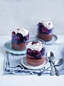 Trifle with cherries