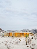 Modern architect-design house in desert landscape