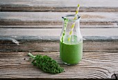 A green smoothie with kale