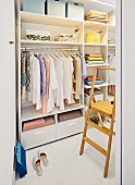 A wardrobe system for a bedroom