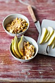 Lupin porridge with pear