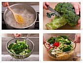 Nudelsalat mit Brokkoli zubereiten