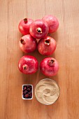 Ingredients for pomegranate sorbet