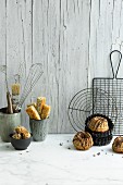 An arrangement of low-carb baked goods