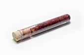 Hibiscus flowers in a test tube