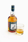 A bottle of Huxley whiskey