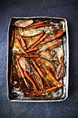 Roasted carrots and shallots