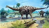 Demandasaurus dinosaurs, illustration