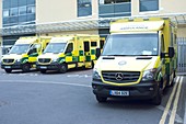 London ambulances, London, UK