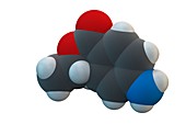 Benzocaine local anesthetic drug molecule