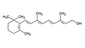 Vitamin A, skeletal formula