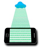 Mobile phone and cloud icon