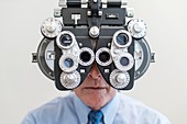 Man having his eyes tested