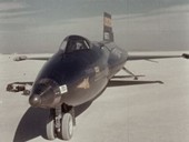 X-15 aircraft and pilot after landing, 1960s