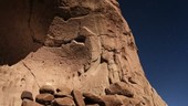 Atacama rock art in moonlight, time-lapse footage