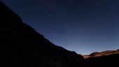 Moonrise at a canyon in Chile, time-lapse footage