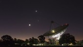 Conjunction over Parkes Observatory, time-lapse footage