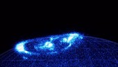 Jupiter's auroras, HST ultraviolet time-lapse footage