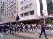 Marching band at Houston astronaut parade, August 1969