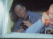 Armstrong plays ukulele, Apollo 11 quarantine, July 1969