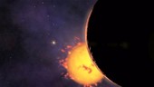 Probes approaching Proxima b planet