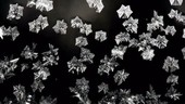 Ice crystals forming on glass