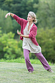 Woman practising gi-kong