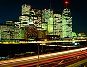 Time exposure picture of Toronto, Canada, at night