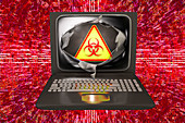 Computer virus, illustration