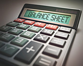 Calculator with balance sheet